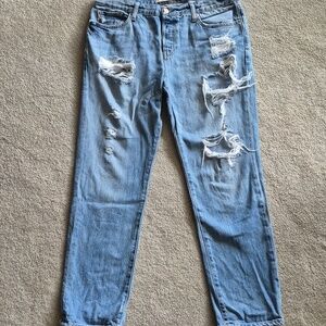 GAP Light Blue Distressed Boyfriend Jeans